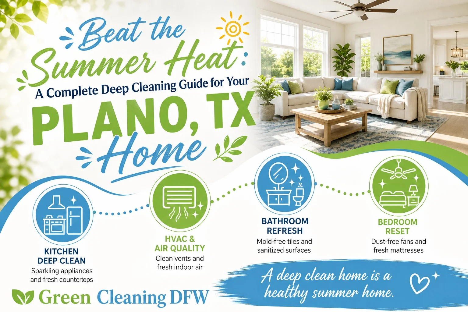 Beat the Summer Heat - Deep Cleaning Guide for Plano TX - Green Cleaning DFW